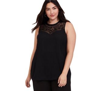 Torrid Black Lace Tank Top
